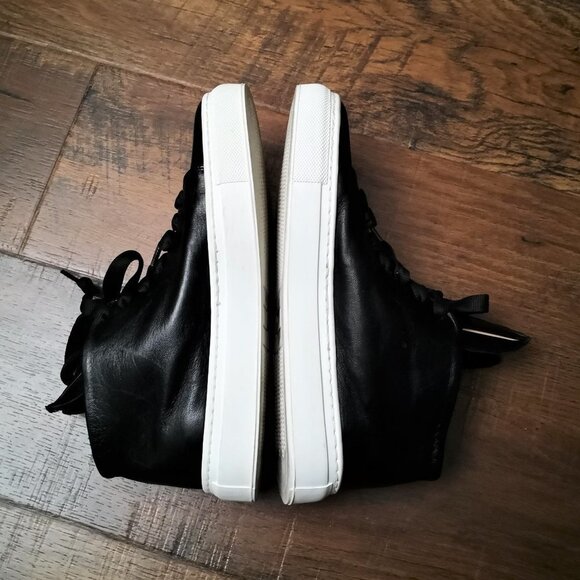 Minna Parikka Black Leather Bunny Ears High Top Sneakers, EUR 36 US 6 - Picture 6 of 9